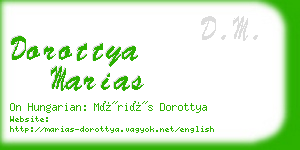 dorottya marias business card